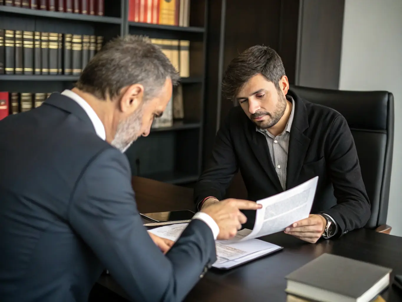 An image of a lawyer advising a referee, symbolizing legal support and guidance.